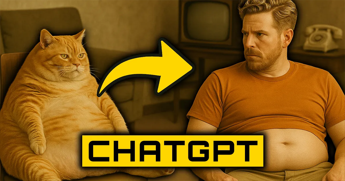 Eine Katze und ein Mann sitzen gemütlich im Sessel