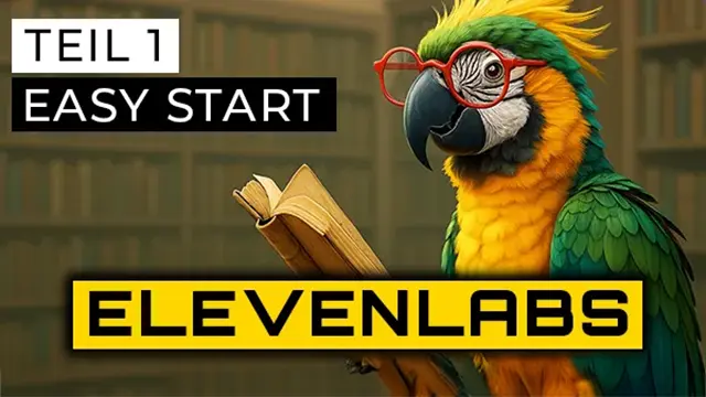 Ein Papagei liest ein Buch